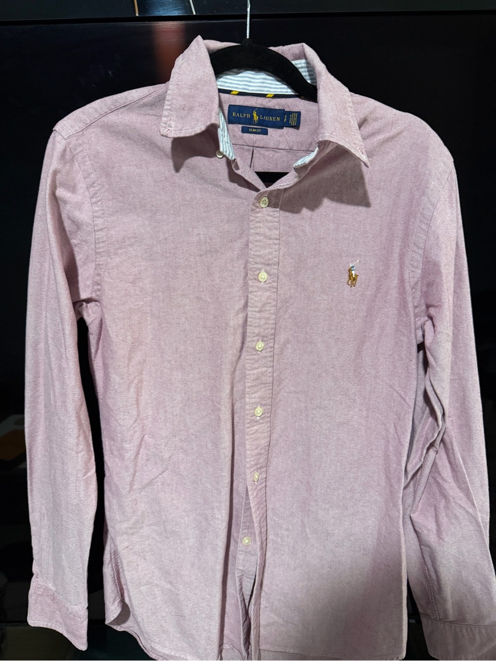 Ralph Lauren Light Pink Long-Sleeve Button-Down Shirt
